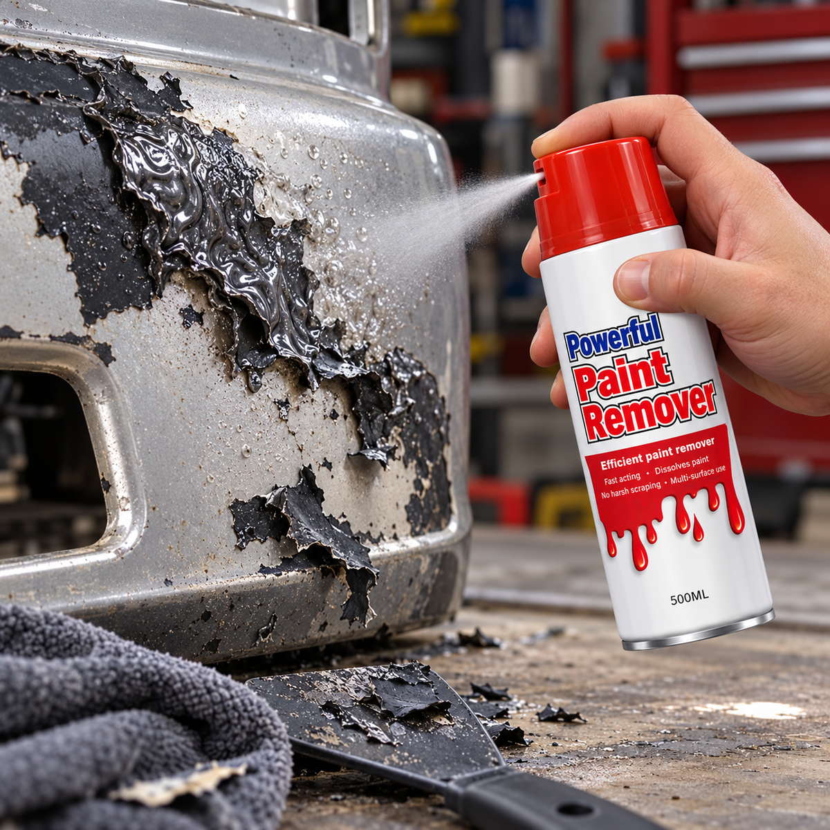🚗 Paint Remover | 500ML Garage Spray | DIYers’ Bare-Metal Finish