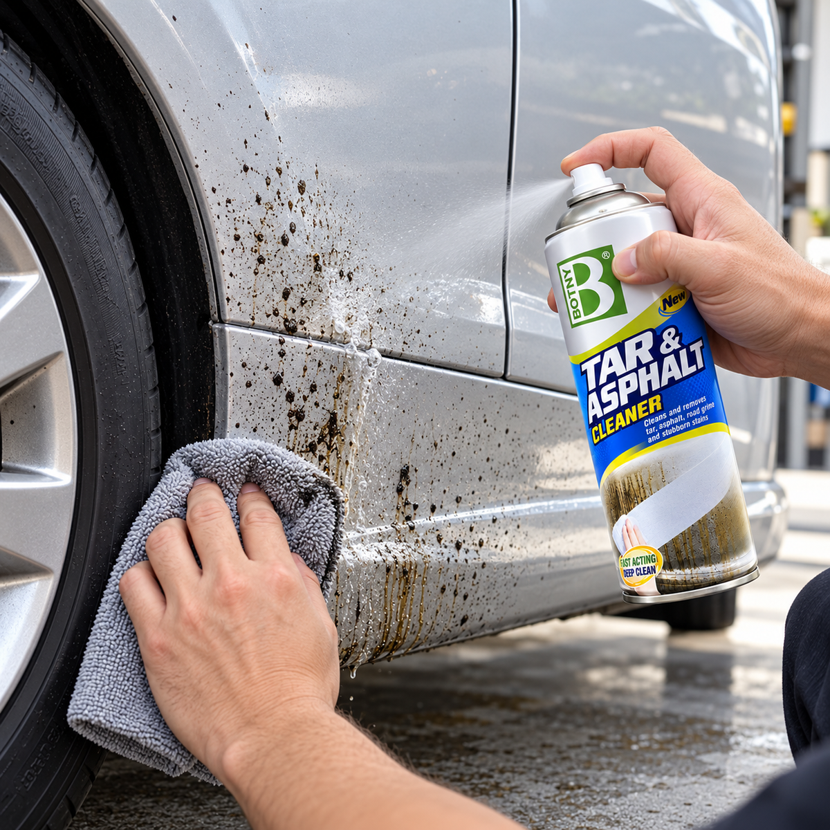 🧽 Tar Cleaner | Aerosol Formula | Garage | Drivers’ Glossy Finish