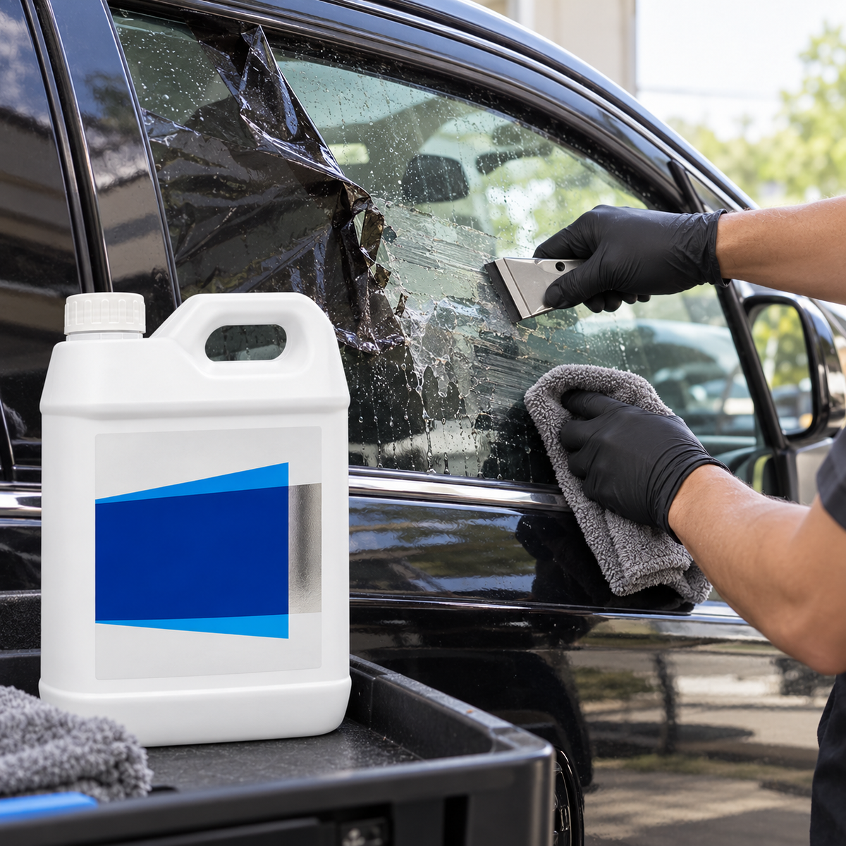 🧴 Adhesive Remover | Neutral Formula | Garages | Installers’ Crystal-Clear Glass