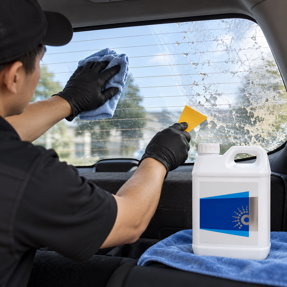 🧴 Adhesive Remover | Neutral Formula | Garages | Installers’ Crystal-Clear Glass
