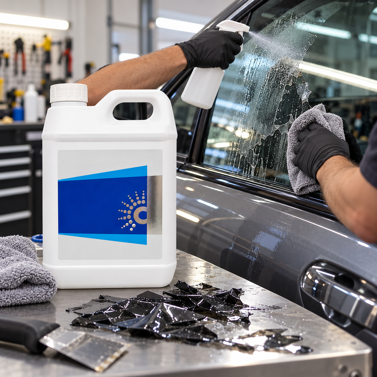 🧴 Adhesive Remover | Neutral Formula | Garages | Installers’ Crystal-Clear Glass