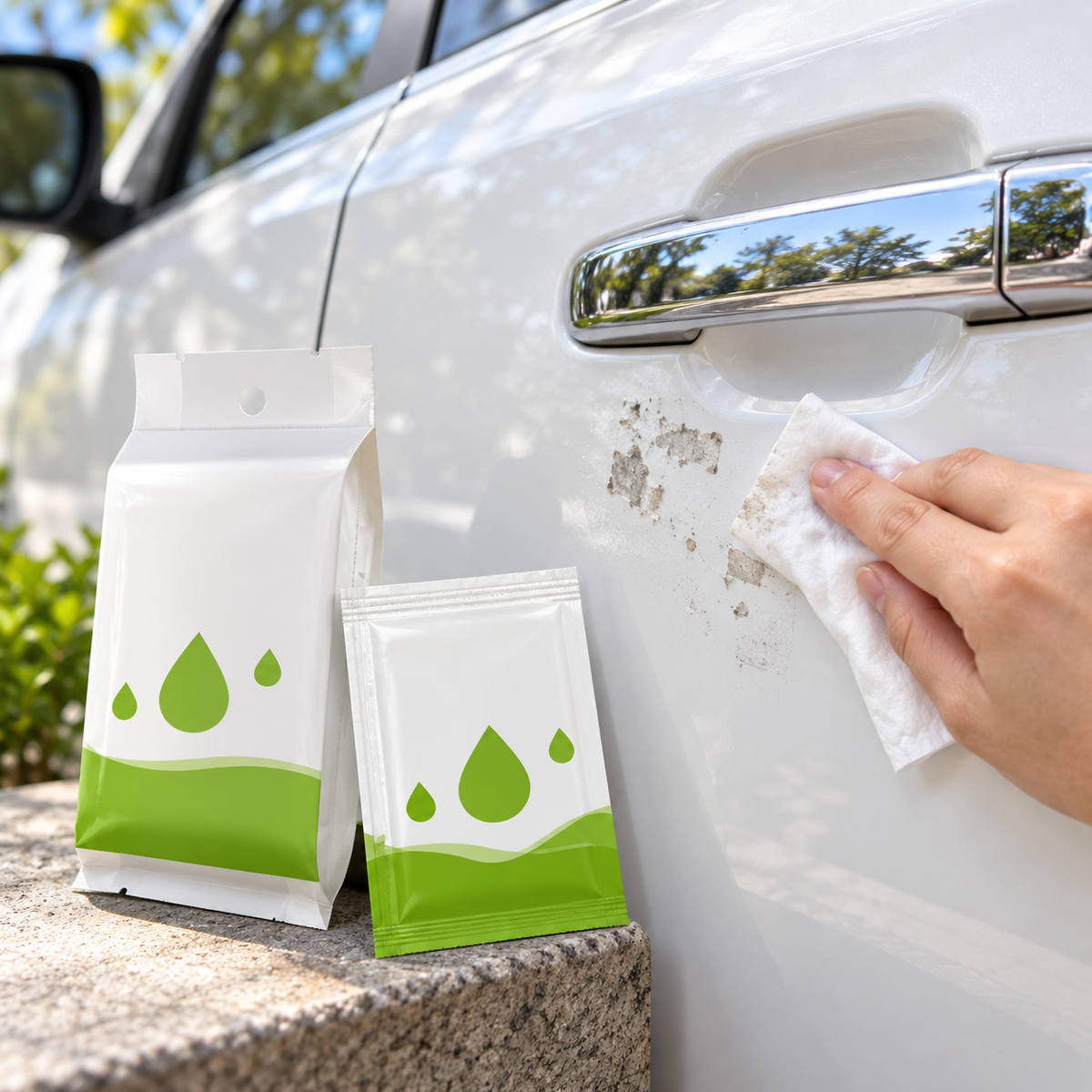 🧻 Adhesive Wipes | Pre-Moistened Cloth | Cars | Drivers’ Residue-Free Finish