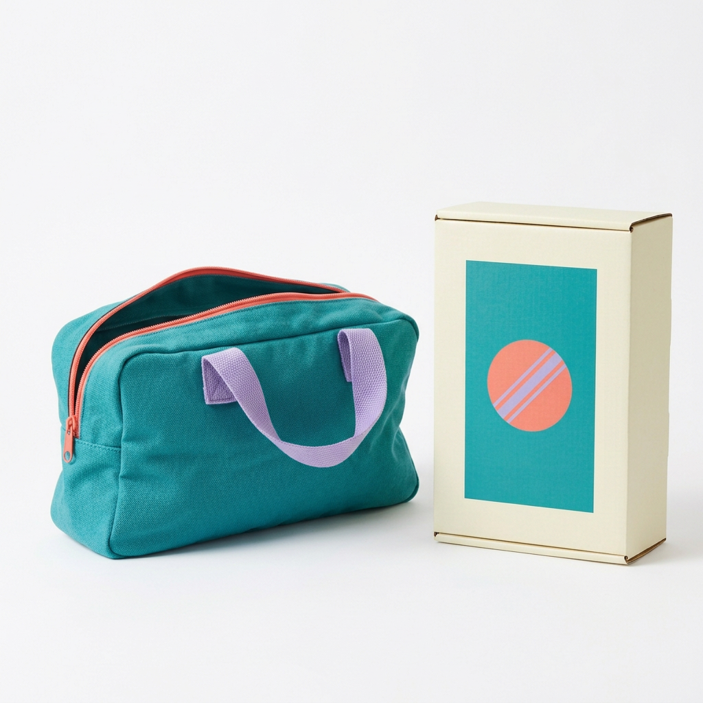 White background pouch