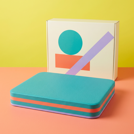 Main image 1: teal balance pad and unbranded packaging