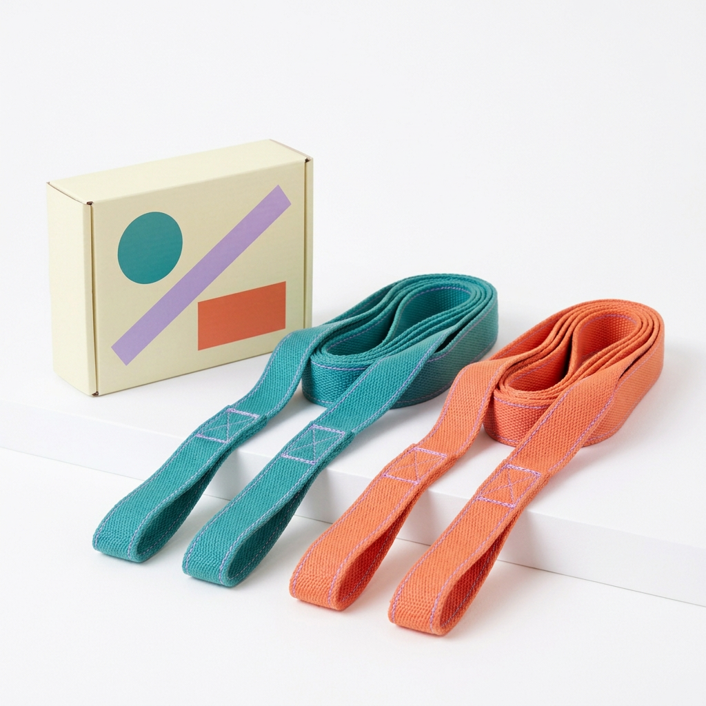 White background strap pair