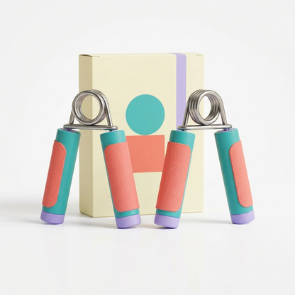 White background hand gripper pair