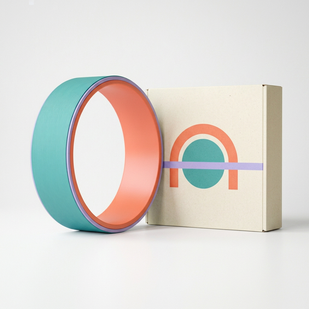 White background wheel and packaging