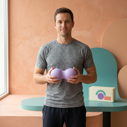 AI-generated adult male model holding product