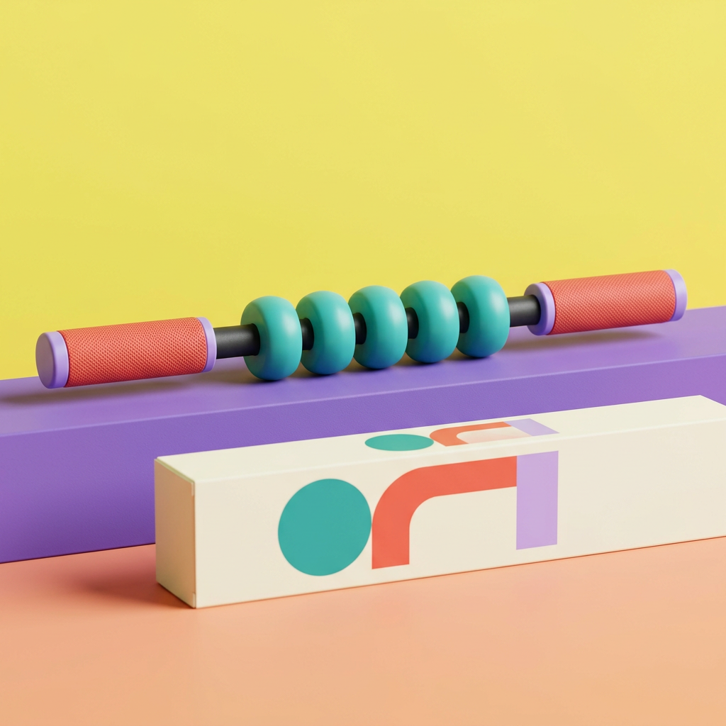 Main 1: massage roller stick and geometric box