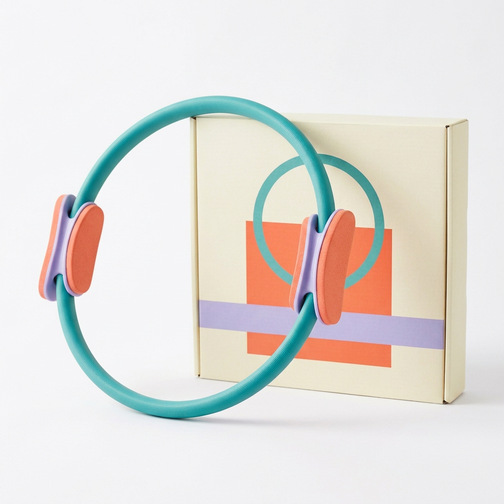 White background Pilates ring