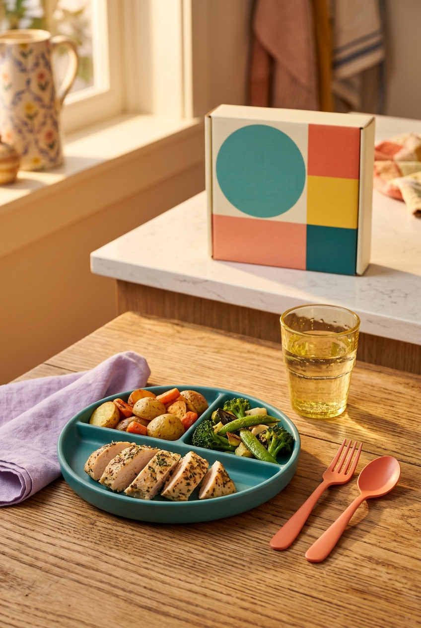 Detail image: colorful everyday dinner setting