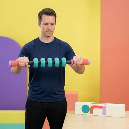 AI-generated adult male model holding stick