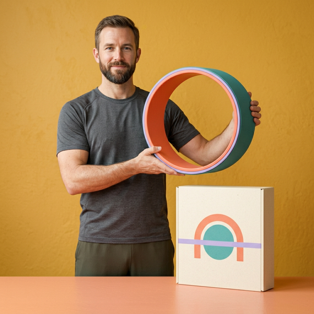 AI-generated adult male model holding wheel